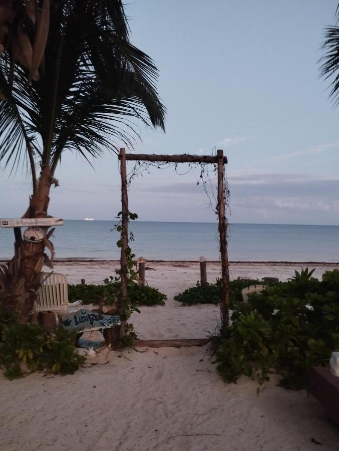 Lunazul Eco-Cabana Frente Al Mar Mahahual Kültér fotó