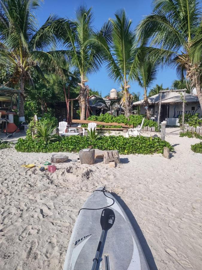 Lunazul Eco-Cabana Frente Al Mar Mahahual Kültér fotó