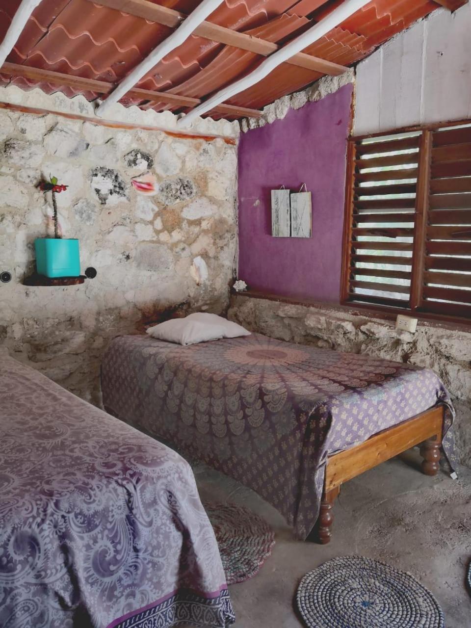 Lunazul Eco-Cabana Frente Al Mar Mahahual Kültér fotó
