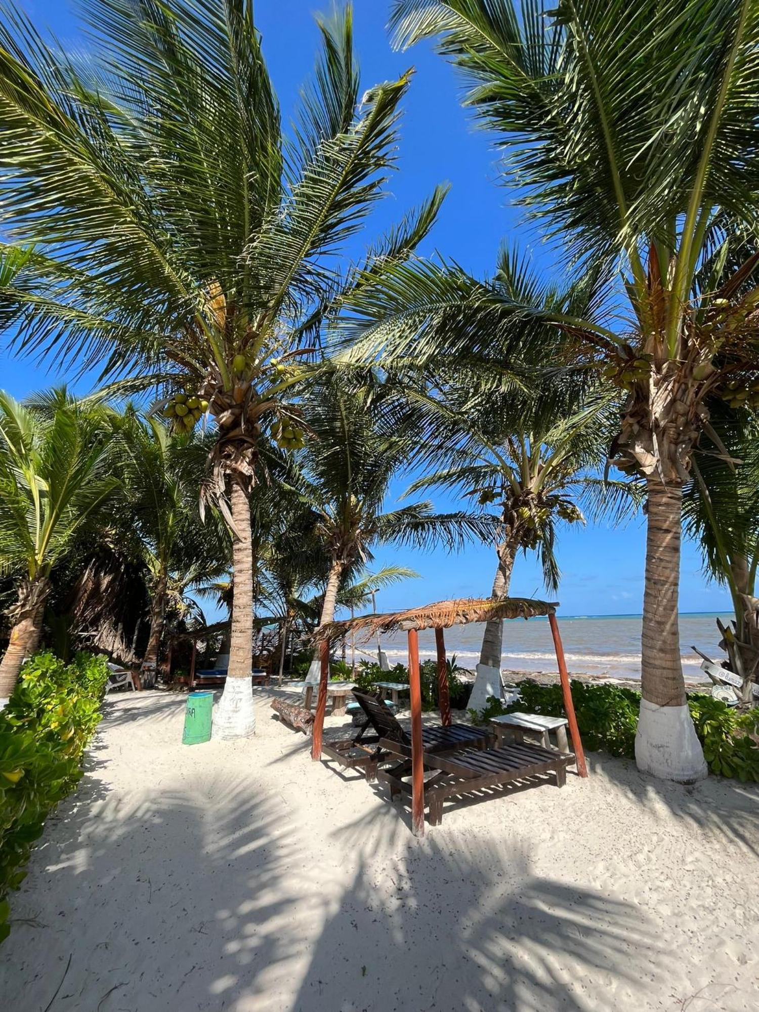 Lunazul Eco-Cabana Frente Al Mar Mahahual Kültér fotó